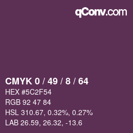 Color code: CMYK 0 / 49 / 8 / 64 | qconv.com