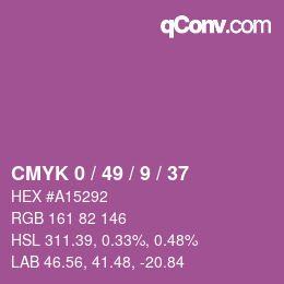 Code couleur: CMYK 0 / 49 / 9 / 37 | qconv.com