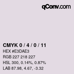 カラーコード: CMYK 0 / 4 / 0 / 11 | qconv.com
