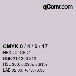 Color code: CMYK 0 / 4 / 0 / 17 | qconv.com