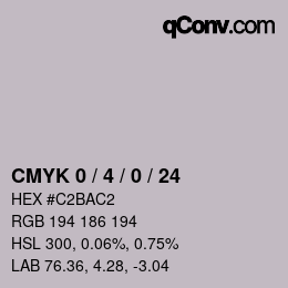 Color code: CMYK 0 / 4 / 0 / 24 | qconv.com
