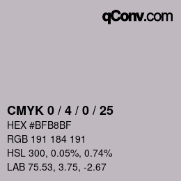 Color code: CMYK 0 / 4 / 0 / 25 | qconv.com