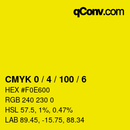 Color code: CMYK 0 / 4 / 100 / 6 | qconv.com