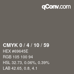Color code: CMYK 0 / 4 / 10 / 59 | qconv.com