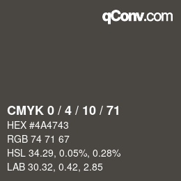 Color code: CMYK 0 / 4 / 10 / 71 | qconv.com