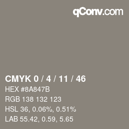 Color code: CMYK 0 / 4 / 11 / 46 | qconv.com