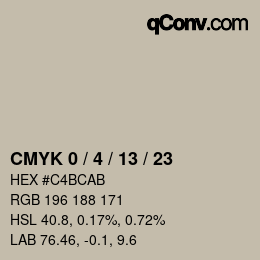 颜色代码: CMYK 0 / 4 / 13 / 23 | qconv.com