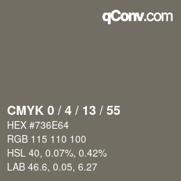 Color code: CMYK 0 / 4 / 13 / 55 | qconv.com