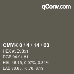 Color code: CMYK 0 / 4 / 14 / 63 | qconv.com