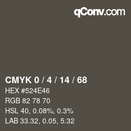 Color code: CMYK 0 / 4 / 14 / 68 | qconv.com