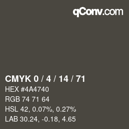 Color code: CMYK 0 / 4 / 14 / 71 | qconv.com