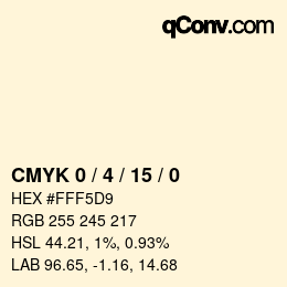 Color code: CMYK 0 / 4 / 15 / 0 | qconv.com