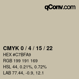 Color code: CMYK 0 / 4 / 15 / 22 | qconv.com