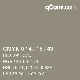 Color code: CMYK 0 / 4 / 15 / 43 | qconv.com