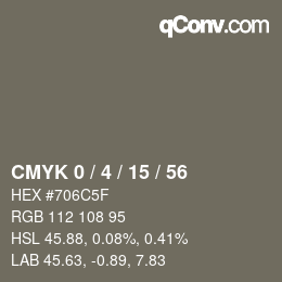 Color code: CMYK 0 / 4 / 15 / 56 | qconv.com