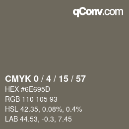 Color code: CMYK 0 / 4 / 15 / 57 | qconv.com