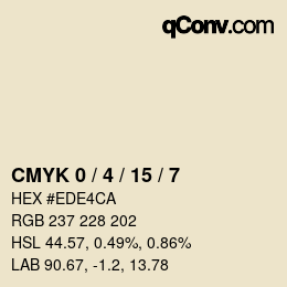 Color code: CMYK 0 / 4 / 15 / 7 | qconv.com
