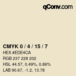 Color code: CMYK 0 / 4 / 15 / 7 | qconv.com