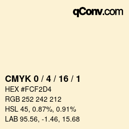 Color code: CMYK 0 / 4 / 16 / 1 | qconv.com