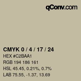 Color code: CMYK 0 / 4 / 17 / 24 | qconv.com