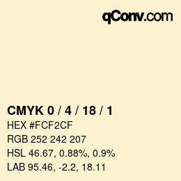 Color code: CMYK 0 / 4 / 18 / 1 | qconv.com