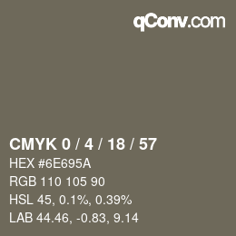 Color code: CMYK 0 / 4 / 18 / 57 | qconv.com