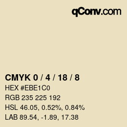 Color code: CMYK 0 / 4 / 18 / 8 | qconv.com