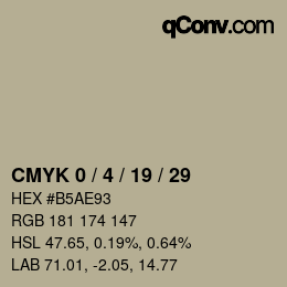 カラーコード: CMYK 0 / 4 / 19 / 29 | qconv.com
