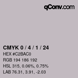 Color code: CMYK 0 / 4 / 1 / 24 | qconv.com