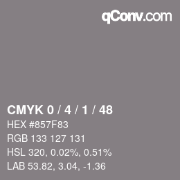 Color code: CMYK 0 / 4 / 1 / 48 | qconv.com