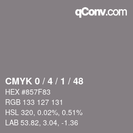 Color code: CMYK 0 / 4 / 1 / 48 | qconv.com