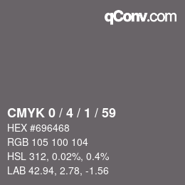 Color code: CMYK 0 / 4 / 1 / 59 | qconv.com