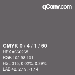 Color code: CMYK 0 / 4 / 1 / 60 | qconv.com