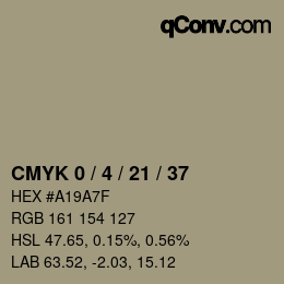 Código de color: CMYK 0 / 4 / 21 / 37 | qconv.com