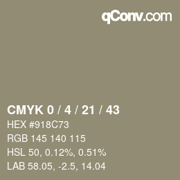 Color code: CMYK 0 / 4 / 21 / 43 | qconv.com