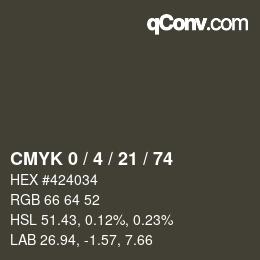 Color code: CMYK 0 / 4 / 21 / 74 | qconv.com
