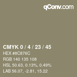 Color code: CMYK 0 / 4 / 23 / 45 | qconv.com