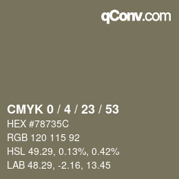 Color code: CMYK 0 / 4 / 23 / 53 | qconv.com