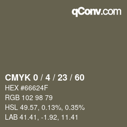 颜色代码: CMYK 0 / 4 / 23 / 60 | qconv.com