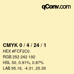 Color code: CMYK 0 / 4 / 24 / 1 | qconv.com