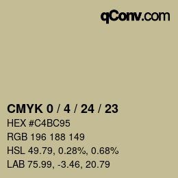 Color code: CMYK 0 / 4 / 24 / 23 | qconv.com