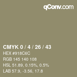 Color code: CMYK 0 / 4 / 26 / 43 | qconv.com