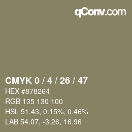 Color code: CMYK 0 / 4 / 26 / 47 | qconv.com