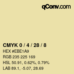 Color code: CMYK 0 / 4 / 28 / 8 | qconv.com