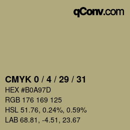 Color code: CMYK 0 / 4 / 29 / 31 | qconv.com