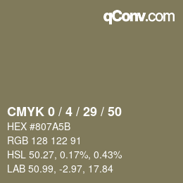 Color code: CMYK 0 / 4 / 29 / 50 | qconv.com