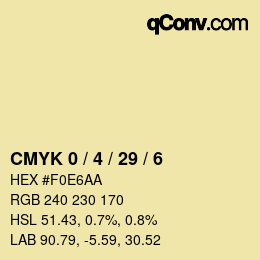 Color code: CMYK 0 / 4 / 29 / 6 | qconv.com