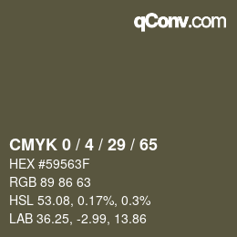 Color code: CMYK 0 / 4 / 29 / 65 | qconv.com