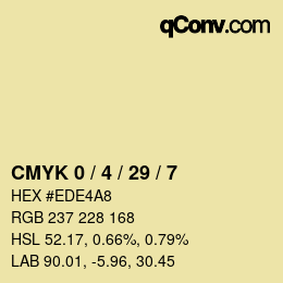 Color code: CMYK 0 / 4 / 29 / 7 | qconv.com