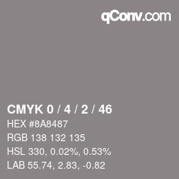 Color code: CMYK 0 / 4 / 2 / 46 | qconv.com